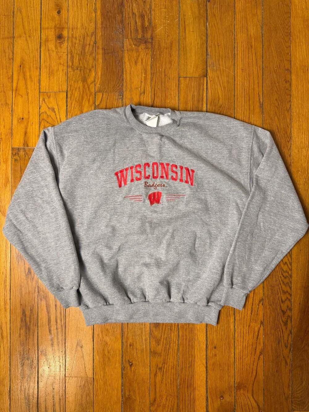 Vintage 70s WISCONSIN UNIVERSITY Badgers Hoodie Pullover Sweatshirt Medium Size